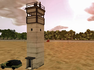 Todesstreifen mit Wachturm